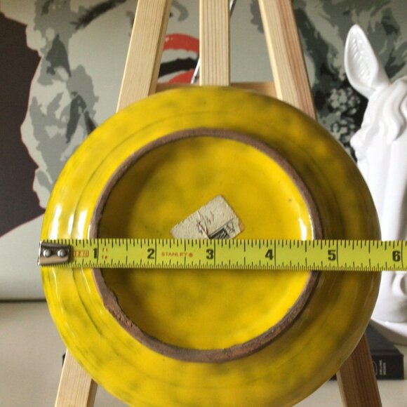 Vintage Mid-century Bitossi Rosenthal Netter Italian Art Pottery Yellow Ceramic - Picture 9 of 9